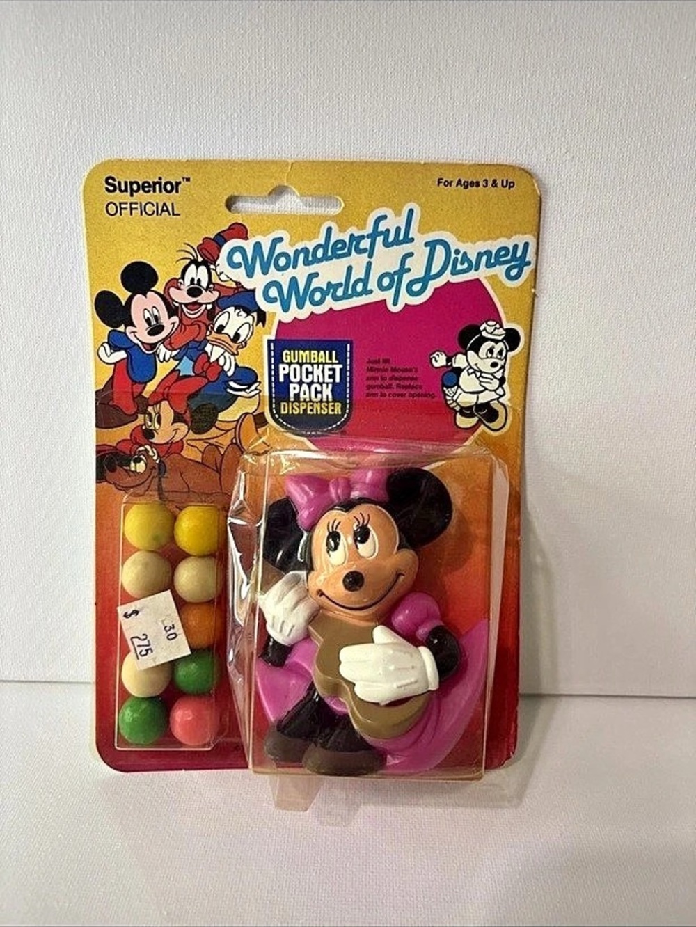 Vintage 1986 Superior Wonderful World of Disney Minnie Mouse Gumball Machine Min